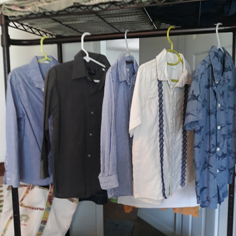 5 boys button up shirts